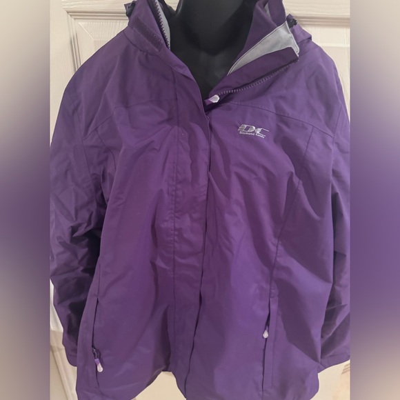 Diamond Candy Womens 3-in-1 Winter Jacket Waterproof Rain Coat with Hood Warm - Picture 11 of 12